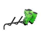 QLS Schuhhalterung Wand Skihalter für 2 Paare 64 cm Nordic Walking Trekking Stöcke...